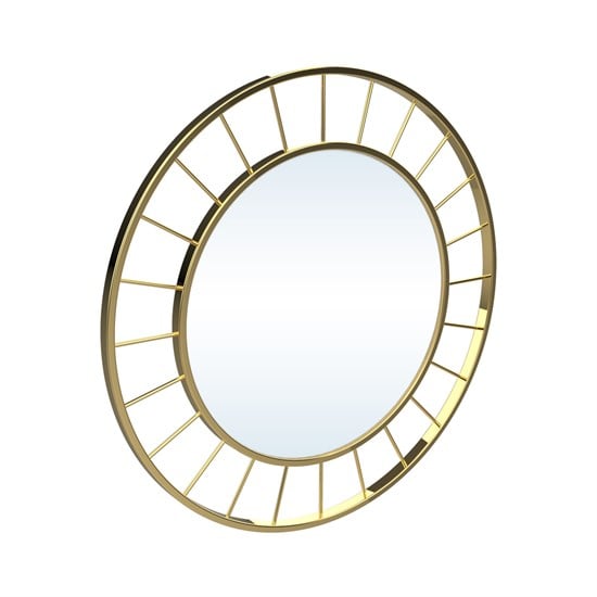 Gemma Parlak Paslanmaz Titanyum Gold Ayna